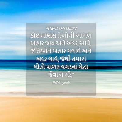 Picture 04 - ગણના 27:17 GUJIRV - કોઈ માણસ તેઓની આગળ - Bible Verse Picture