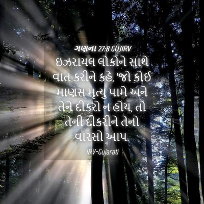 Picture 04 - ગણના 27:8 GUJIRV - ઇઝરાયલ લોકોને - Bible Verse Picture