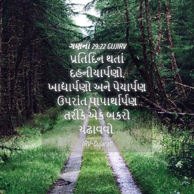 Picture 04 - ગણના 29:22 GUJIRV - પ્રતિદિન થતાં - Bible Verse Picture