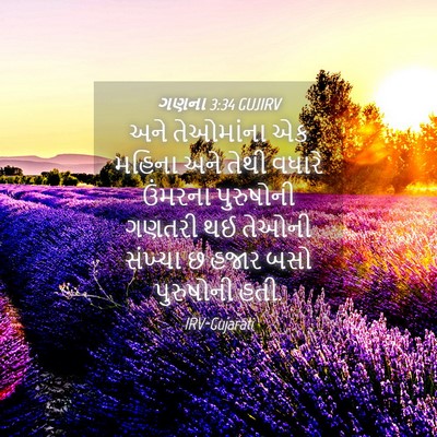 Picture 04 - ગણના 3:34 GUJIRV - અને તેઓમાંના એક - Bible Verse Picture