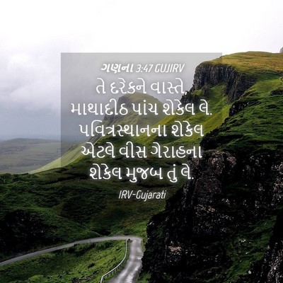 Picture 04 - ગણના 3:47 GUJIRV - તે દરેકને વાસ્તે, - Bible Verse Picture