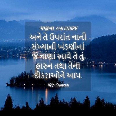 Picture 04 - ગણના 3:48 GUJIRV - અને તે ઉપરાંત નાની - Bible Verse Picture