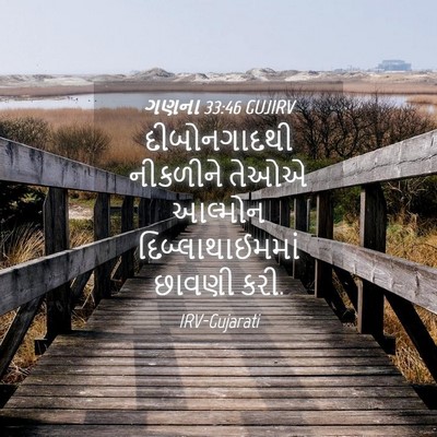 Picture 04 - ગણના 33:46 GUJIRV - દીબોનગાદથી - Bible Verse Picture