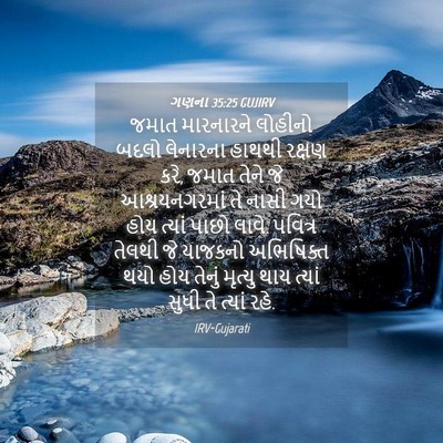Picture 04 - ગણના 35:25 GUJIRV - જમાત મારનારને - Bible Verse Picture
