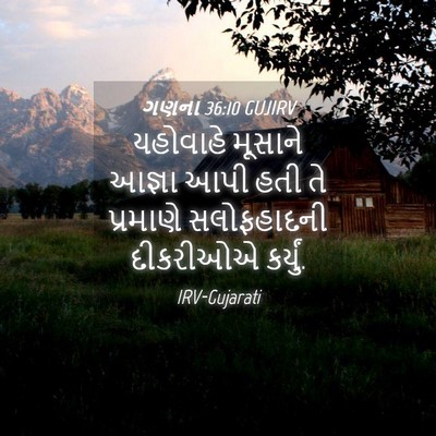 Picture 04 - ગણના 36:10 GUJIRV - યહોવાહે મૂસાને - Bible Verse Picture