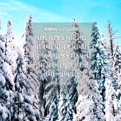 Picture 04 - ગણના 5:17 GUJIRV - પછી યાજકે માટીના - Bible Verse Picture