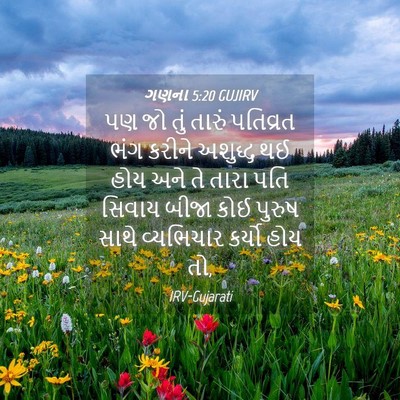 Picture 04 - ગણના 5:20 GUJIRV - પણ જો તું તારું - Bible Verse Picture