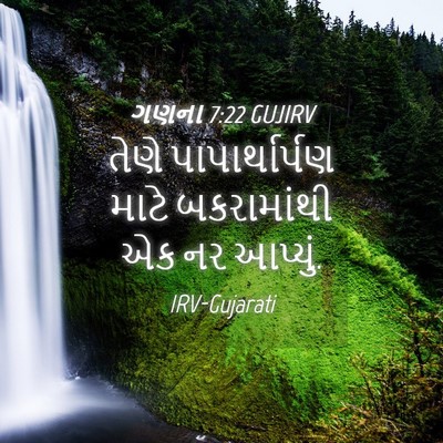 Picture 04 - ગણના 7:22 GUJIRV - તેણે પાપાર્થાર્પણ - Bible Verse Picture