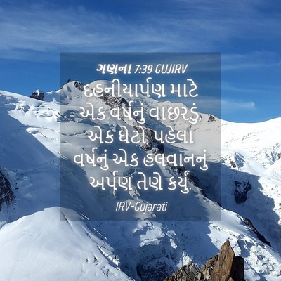 Picture 04 - ગણના 7:39 GUJIRV - દહનીયાર્પણ માટે - Bible Verse Picture