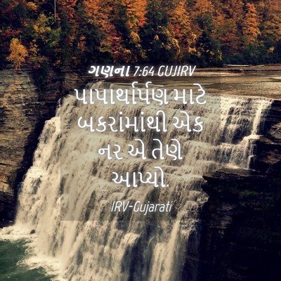 Picture 04 - ગણના 7:64 GUJIRV - પાપાર્થાર્પણ માટે - Bible Verse Picture