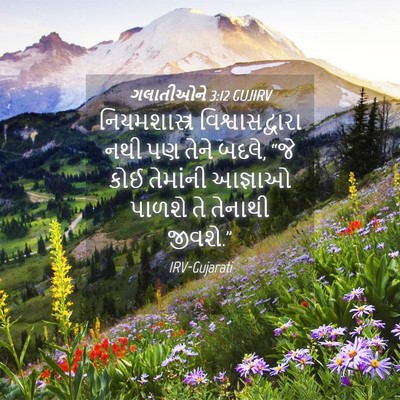 Picture 04 - ગલાતીઓને 3:12 GUJIRV - નિયમશાસ્ત્ર - Bible Verse Picture