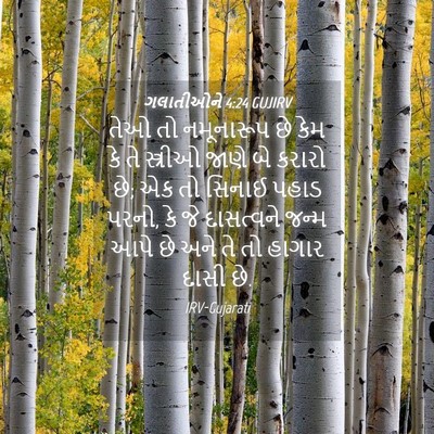 Picture 04 - ગલાતીઓને 4:24 GUJIRV - તેઓ તો નમૂનારૂપ છે - Bible Verse Picture