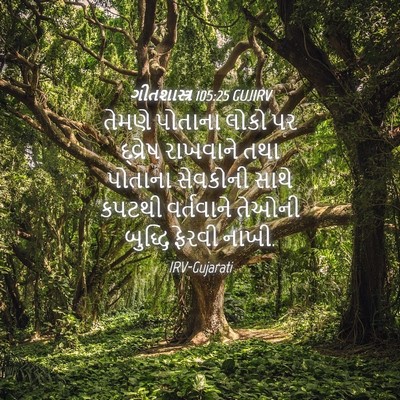 Picture 04 - ગીતશાસ્ત્ર 105:25 GUJIRV - તેમણે પોતાના લોકો - Bible Verse Picture