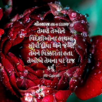 Picture 04 - ગીતશાસ્ત્ર 106:41 GUJIRV - તેમણે તેઓને - Bible Verse Picture