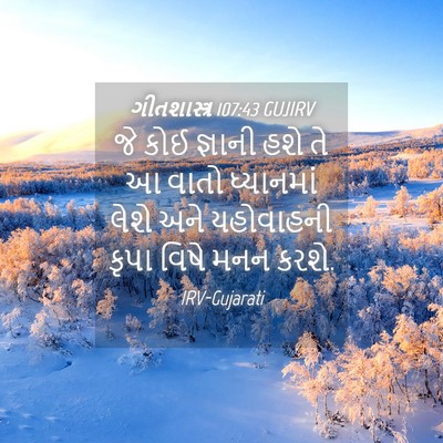 Picture 04 - ગીતશાસ્ત્ર 107:43 GUJIRV - જે કોઈ જ્ઞાની હશે - Bible Verse Picture