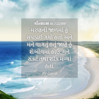 Picture 04 - ગીતશાસ્ત્ર 116:3 GUJIRV - મરણની જાળમાં હું - Bible Verse Picture