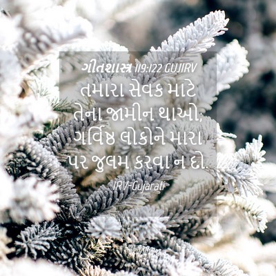 Picture 04 - ગીતશાસ્ત્ર 119:122 GUJIRV - તમારા સેવક માટે - Bible Verse Picture