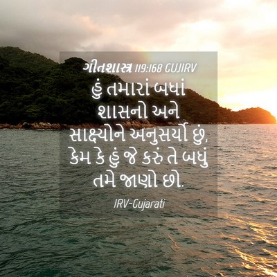 Picture 04 - ગીતશાસ્ત્ર 119:168 GUJIRV - હું તમારાં બધાં - Bible Verse Picture