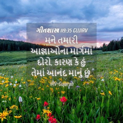 Picture 04 - ગીતશાસ્ત્ર 119:35 GUJIRV - મને તમારી - Bible Verse Picture