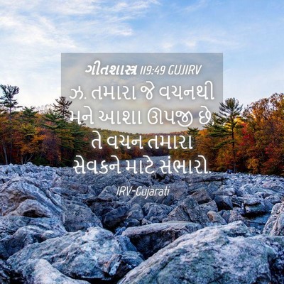 Picture 04 - ગીતશાસ્ત્ર 119:49 GUJIRV - ઝ. તમારા જે વચનથી - Bible Verse Picture