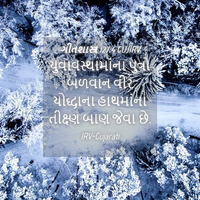 Picture 04 - ગીતશાસ્ત્ર 127:4 GUJIRV - યુવાવસ્થામાંના - Bible Verse Picture