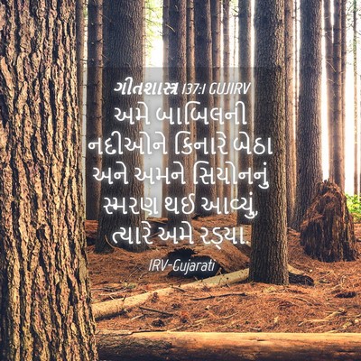 Picture 04 - ગીતશાસ્ત્ર 137:1 GUJIRV - અમે બાબિલની - Bible Verse Picture