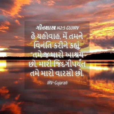 Picture 04 - ગીતશાસ્ત્ર 142:5 GUJIRV - હે યહોવાહ, મેં તમને - Bible Verse Picture