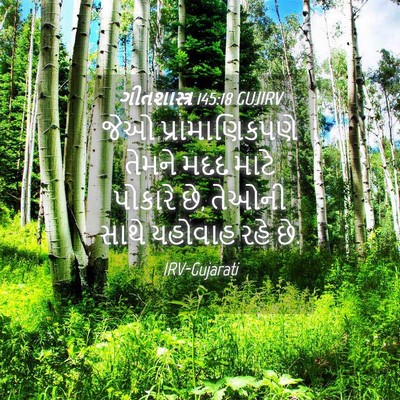 Picture 04 - ગીતશાસ્ત્ર 145:18 GUJIRV - જેઓ પ્રામાણિકપણે - Bible Verse Picture