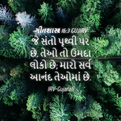 Picture 04 - ગીતશાસ્ત્ર 16:3 GUJIRV - જે સંતો પૃથ્વી પર - Bible Verse Picture