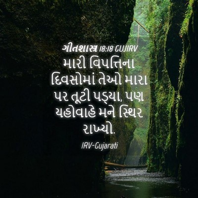 Picture 04 - ગીતશાસ્ત્ર 18:18 GUJIRV - મારી વિપત્તિના - Bible Verse Picture