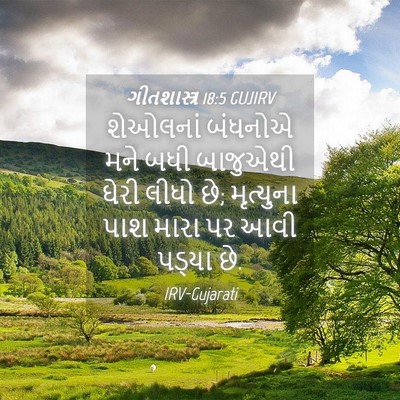 Picture 04 - ગીતશાસ્ત્ર 18:5 GUJIRV - શેઓલનાં બંધનોએ - Bible Verse Picture