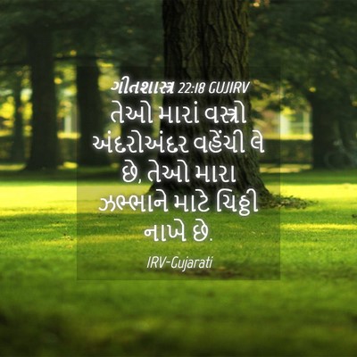 Picture 04 - ગીતશાસ્ત્ર 22:18 GUJIRV - તેઓ મારાં વસ્ત્રો - Bible Verse Picture