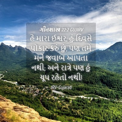 Picture 04 - ગીતશાસ્ત્ર 22:2 GUJIRV - હે મારા ઈશ્વર, હું - Bible Verse Picture