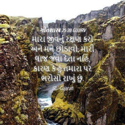 Picture 04 - ગીતશાસ્ત્ર 25:20 GUJIRV - મારા જીવનું રક્ષણ - Bible Verse Picture