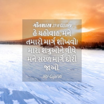 Picture 04 - ગીતશાસ્ત્ર 27:11 GUJIRV - હે યહોવાહ, મને - Bible Verse Picture