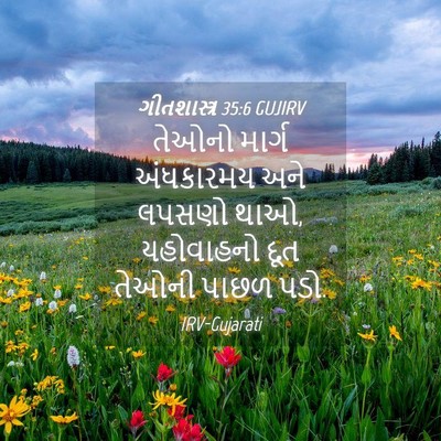 Picture 04 - ગીતશાસ્ત્ર 35:6 GUJIRV - તેઓનો માર્ગ - Bible Verse Picture