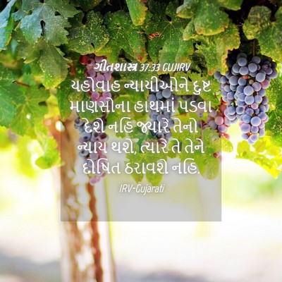 Picture 04 - ગીતશાસ્ત્ર 37:33 GUJIRV - યહોવાહ ન્યાયીઓને - Bible Verse Picture