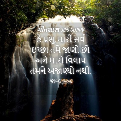 Picture 04 - ગીતશાસ્ત્ર 38:9 GUJIRV - હે પ્રભુ, મારી સર્વ - Bible Verse Picture