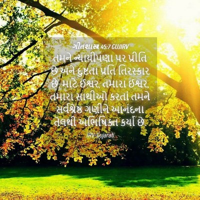Picture 04 - ગીતશાસ્ત્ર 45:7 GUJIRV - તમને ન્યાયીપણા પર - Bible Verse Picture