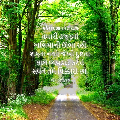 Picture 04 - ગીતશાસ્ત્ર 5:5 GUJIRV - તમારી હજૂરમાં - Bible Verse Picture