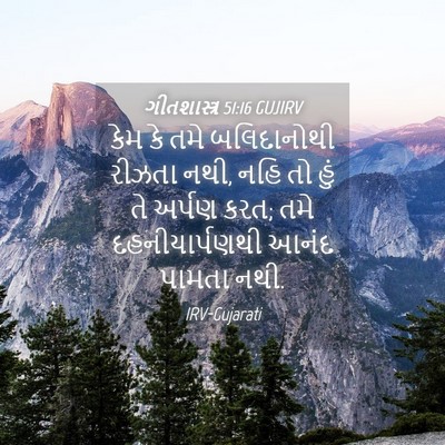 Picture 04 - ગીતશાસ્ત્ર 51:16 GUJIRV - કેમ કે તમે - Bible Verse Picture