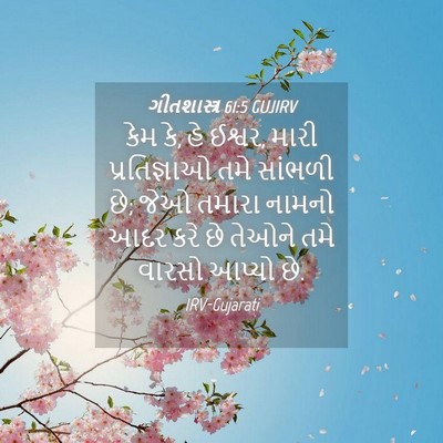 Picture 04 - ગીતશાસ્ત્ર 61:5 GUJIRV - કેમ કે, હે ઈશ્વર, - Bible Verse Picture