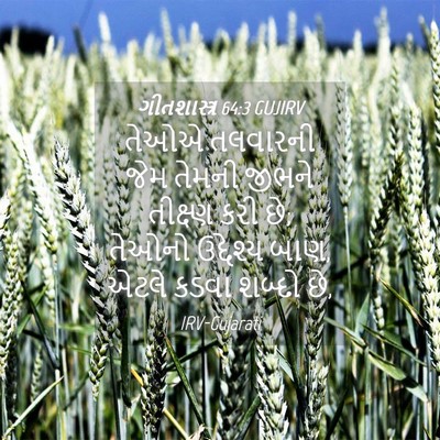 Picture 04 - ગીતશાસ્ત્ર 64:3 GUJIRV - તેઓએ તલવારની જેમ - Bible Verse Picture
