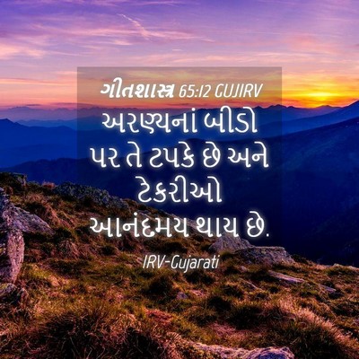 Picture 04 - ગીતશાસ્ત્ર 65:12 GUJIRV - અરણ્યનાં બીડો પર - Bible Verse Picture