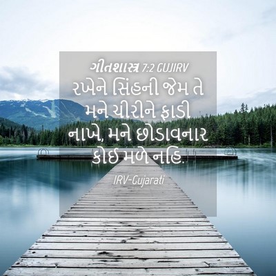 Picture 04 - ગીતશાસ્ત્ર 7:2 GUJIRV - રખેને સિંહની જેમ - Bible Verse Picture