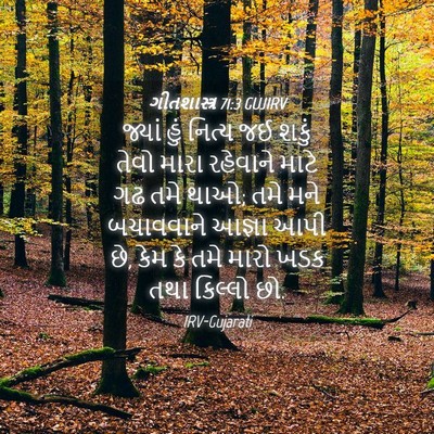 Picture 04 - ગીતશાસ્ત્ર 71:3 GUJIRV - જ્યાં હું નિત્ય જઈ - Bible Verse Picture