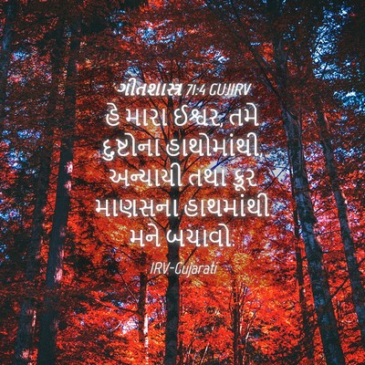 Picture 04 - ગીતશાસ્ત્ર 71:4 GUJIRV - હે મારા ઈશ્વર, તમે - Bible Verse Picture
