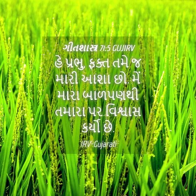 Picture 04 - ગીતશાસ્ત્ર 71:5 GUJIRV - હે પ્રભુ, ફક્ત તમે - Bible Verse Picture