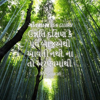 Picture 04 - ગીતશાસ્ત્ર 75:6 GUJIRV - ઉન્નતિ દક્ષિણ કે - Bible Verse Picture