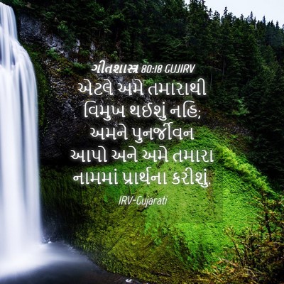 Picture 04 - ગીતશાસ્ત્ર 80:18 GUJIRV - એટલે અમે તમારાથી - Bible Verse Picture